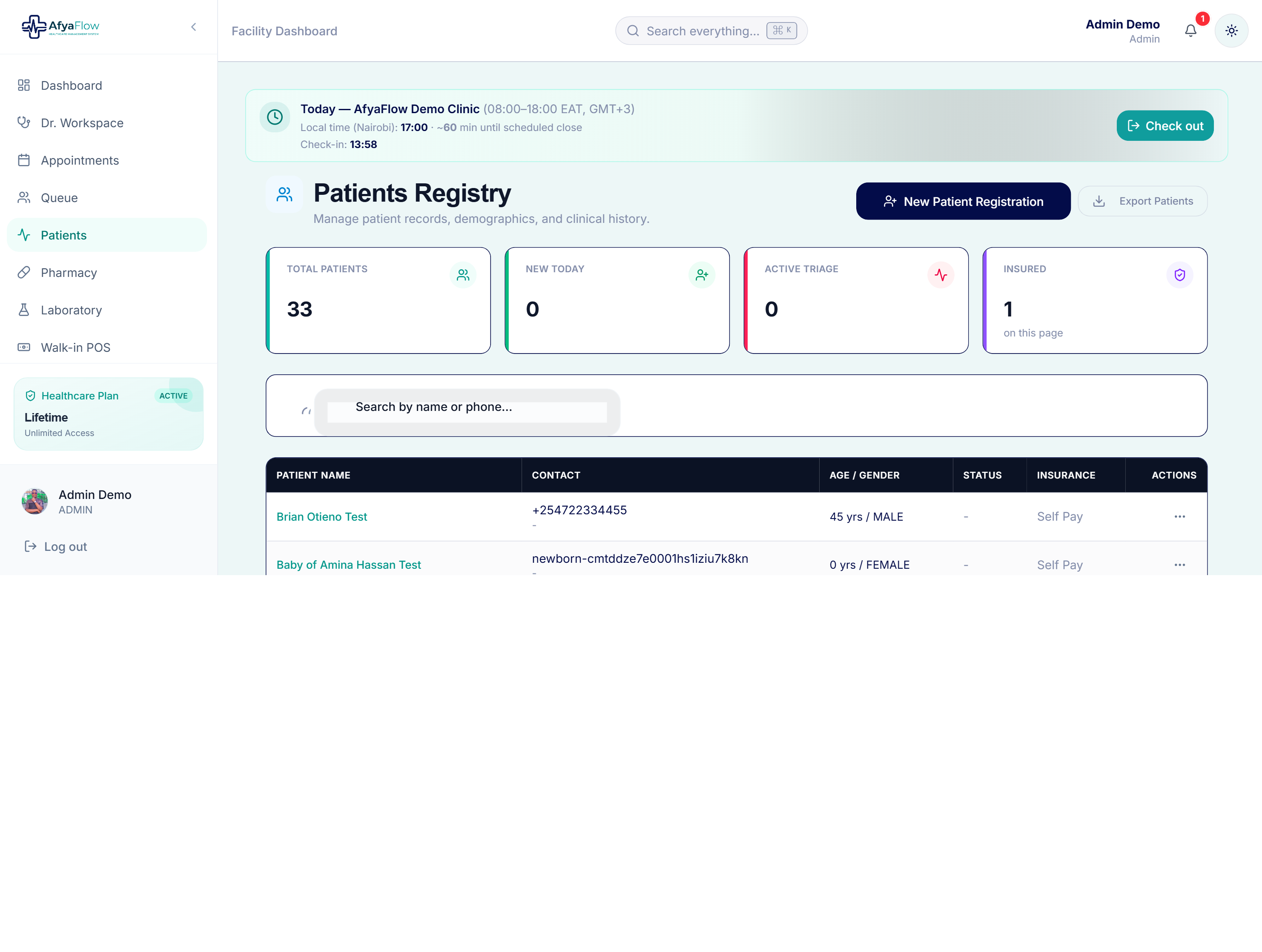 Patients registry